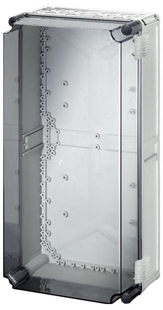 Gehäusekasten aus Metall mit transparentem Deckel. Geeignet für den Schutz von elektrischen oder elektronischen Komponenten.