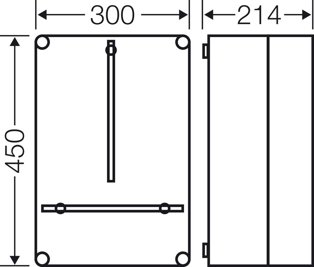 Hensel Mi 2310 2000078 Gehäuse 300 x 450 x 214 Kunststoff 1St.
