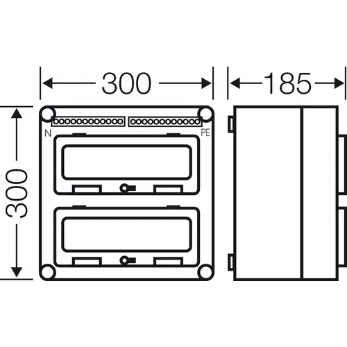 Hensel 2000603 Mi 1222 Kleinverteiler Aufputz Anzahl Teilungen = 24 Anzahl Reihen = 2 Inhalt 1St. Hensel 2000603 Mi 1222 Kleinverteiler Aufputz Anzahl Teilungen = 24 Anzahl Reihen = 2 Inhalt 1St.