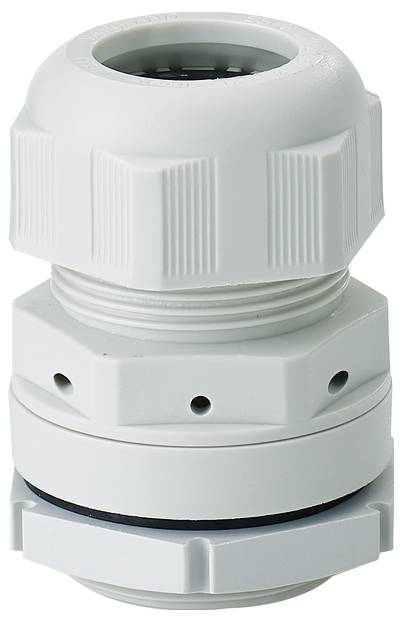 Hensel 36001005 Belüftungsstopfen mit Gegenmutter, mit Zugentlastung, schlagfest Kunststoff Lichtgrau 1St.