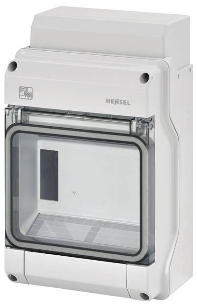 Hensel 61001102 KV PC 9106 Kleinverteiler Aufputz Anzahl Teilungen = 6 Anzahl Reihen = 1 Inhalt 1St.