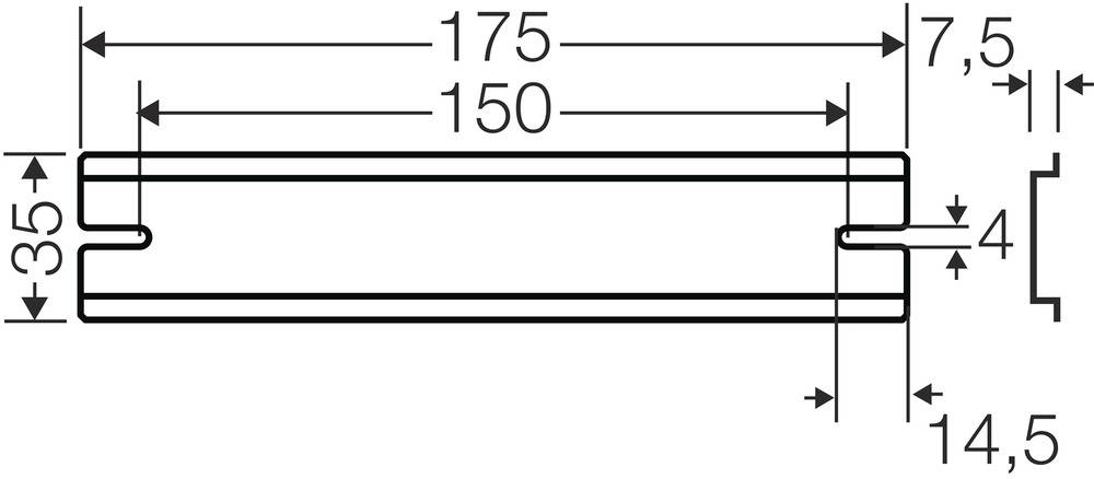 Hensel DK TS 16 62000126 Tragschiene Stahl 175mm 1St.