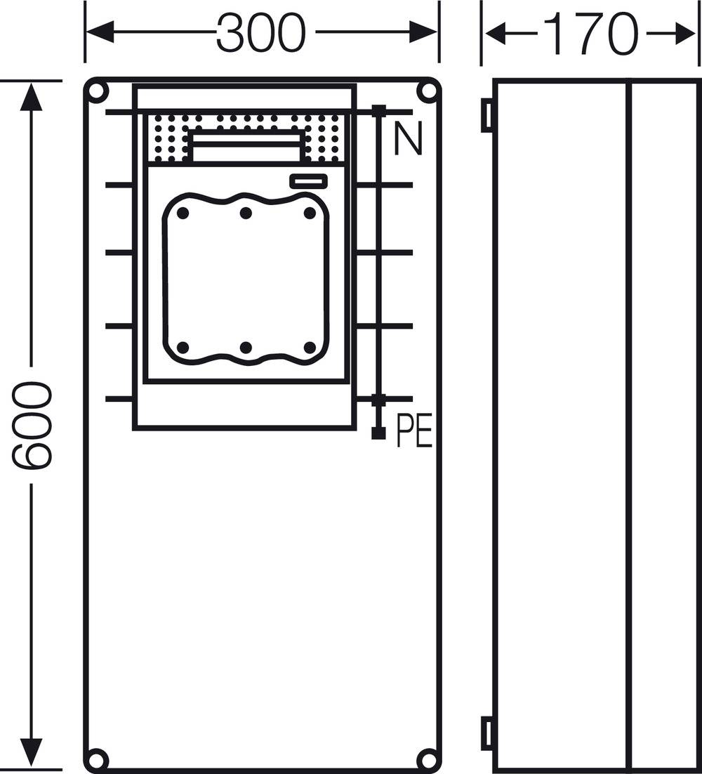 Hensel 20001390 NH-Sicherungshalter Sicherungsgröße = 1 3polig 250 A 800 V