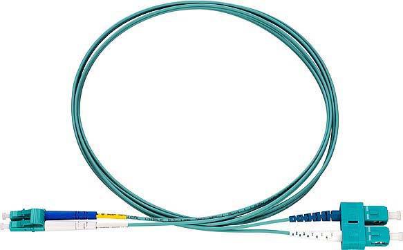 Rutenbeck 228051005 Glasfaser LWL Anschlusskabel [1x LC-D Stecker - 1x SC-D Stecker] Multimode OM4 5.00 m
