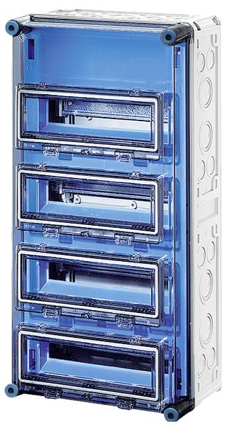 Hensel 2000614 Mi 1445 Kleinverteiler Aufputz Anzahl Teilungen = 48 Anzahl Reihen = 4 Inhalt 1St.