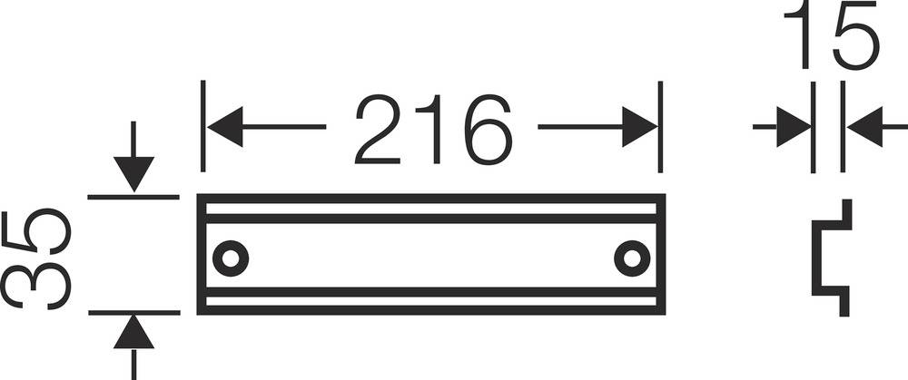 Hensel FP TS 27 68000044 Tragschiene Stahl 216mm 1St.