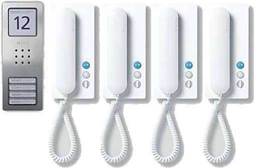 Siedle SET CA 812-4 E/W Türsprechanlage Kabelgebunden Infofeld Silber, Weiß