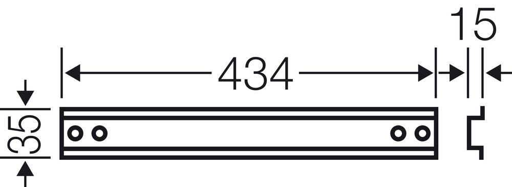 Hensel Mi TS 45 2000347 Tragschiene Stahl 434mm 1St.