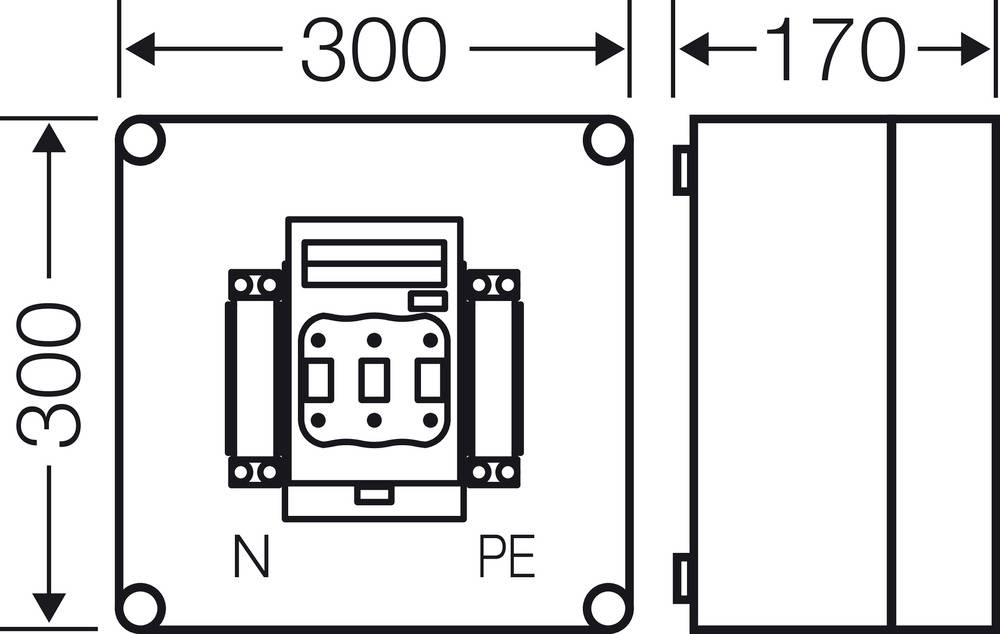 Hensel 2000187 Sicherungshalter Sicherungsgröße = 0 3polig 125 A 800 V