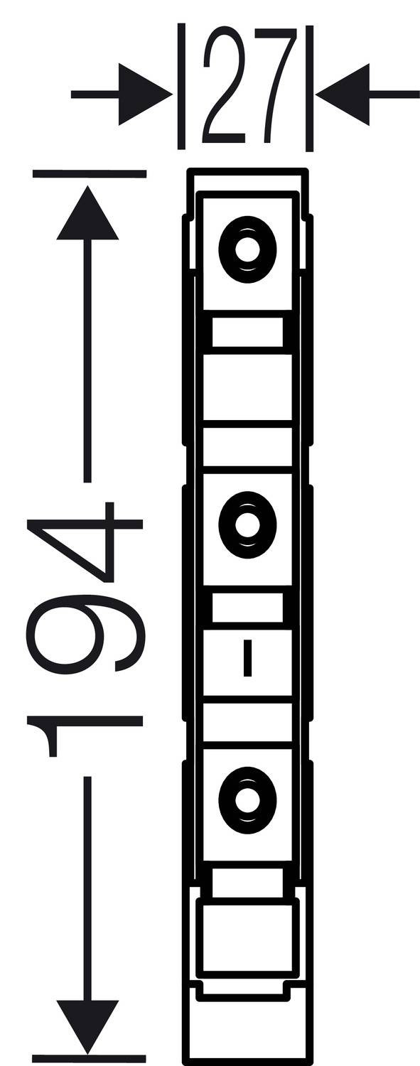 Hensel 20001288 Sicherungshalter Sicherungsgröße = D02 3polig 63A 400V