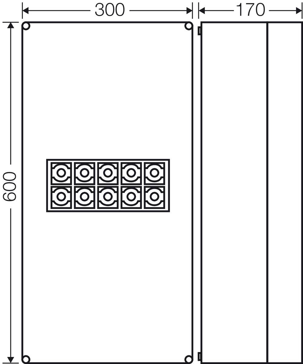 Hensel 3900223 Abzweigdose halogenfrei, plombierbar (L x B) 600mm x 300mm 1St.