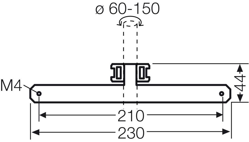 Hensel KV MB 12 Mastbefestigung (B x H) 230mm x 44mm 1St.