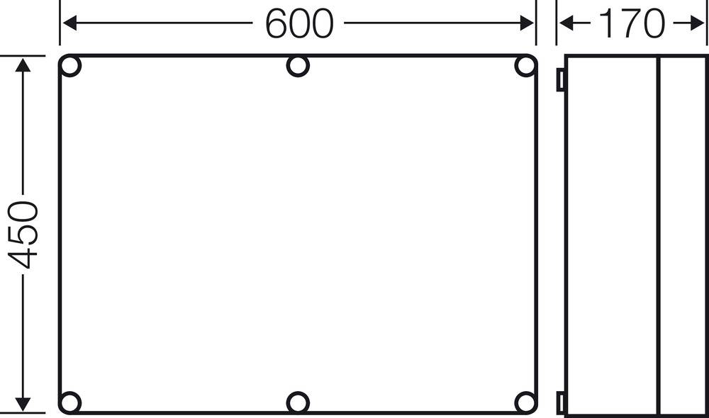 Hensel Mi 0601 20001318 Gehäuse 600 x 450 x 170 Kunststoff 1St.