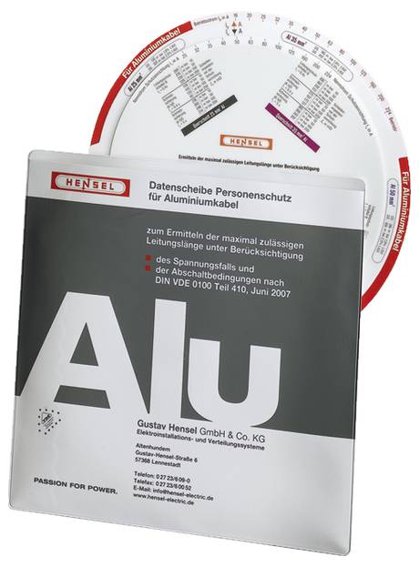 Hensel Datenscheibe Personenschutz für Aluminiumkabel