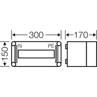 Hensel 20001035 Mi 1109 Kleinverteiler Aufputz Anzahl Teilungen = 9 Anzahl Reihen = 1 Inhalt 1St. Hensel 20001035 Mi 1109 Kleinverteiler Aufputz Anzahl Teilungen = 9 Anzahl Reihen = 1 Inhalt 1St.