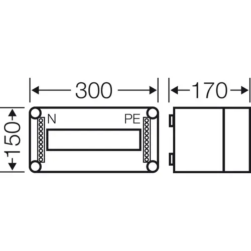 Hensel 20001035 Mi 1109 Kleinverteiler Aufputz Anzahl Teilungen = 9 Anzahl Reihen = 1 Inhalt 1St. Hensel 20001035 Mi 1109 Kleinverteiler Aufputz Anzahl Teilungen = 9 Anzahl Reihen = 1 Inhalt 1St.
