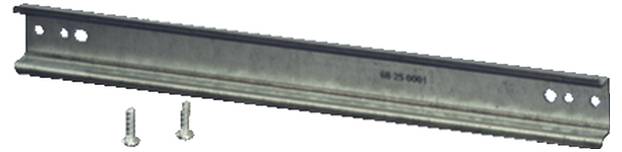 Metallschiene mit Schrauben.