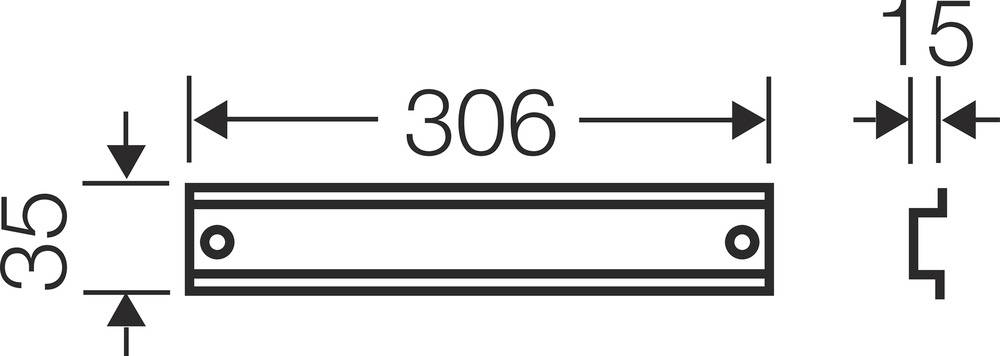 Hensel FP TS 36 68000045 Tragschiene Stahl 306mm 1St.