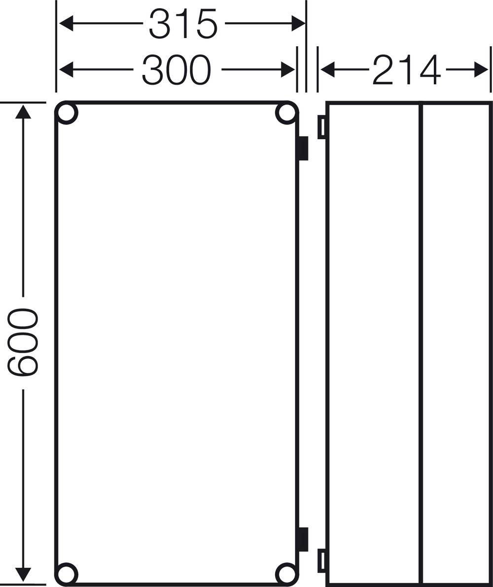 Hensel Mi 9411 20001056 Gehäuse 300 x 600 x 214 Kunststoff 1St.