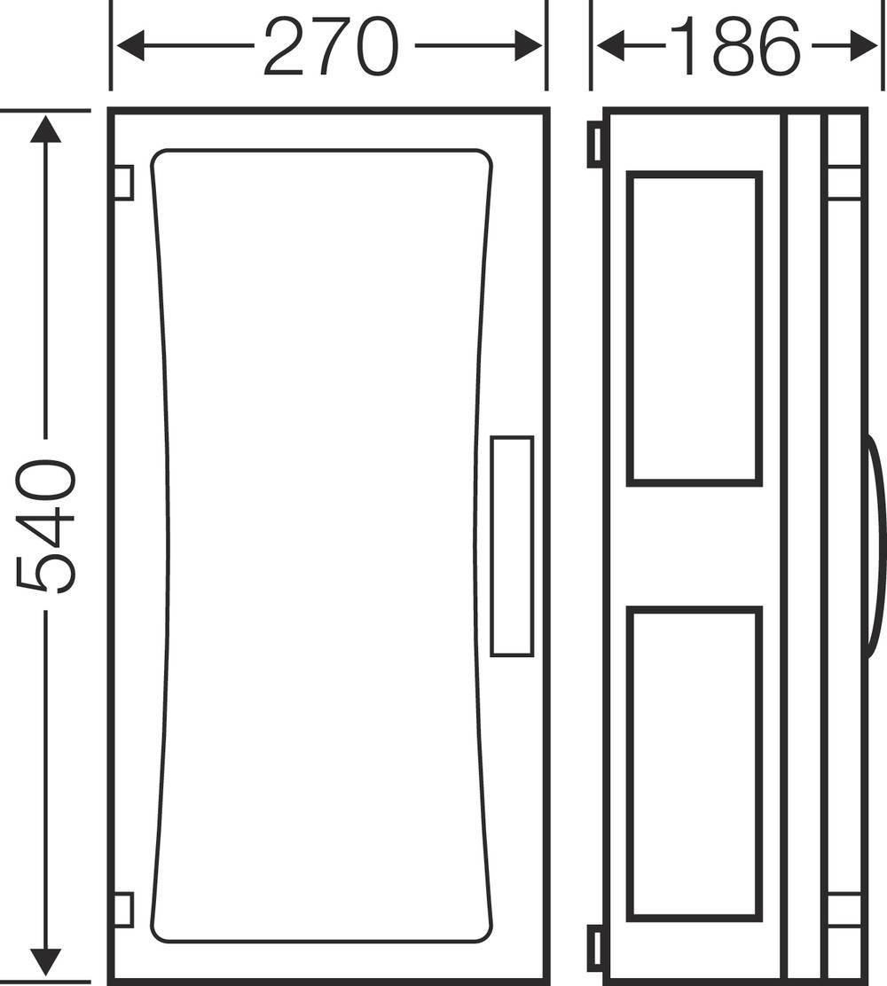 Hensel FP 0350 68000299 Gehäuse 270 x 540 x 186 Kunststoff 1St.