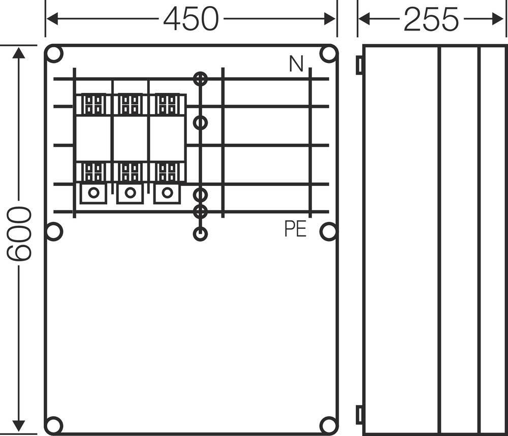 Hensel 20001429 NH-Sicherungshalter 3polig