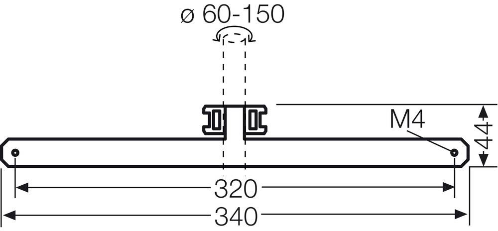 Hensel KV MB 18 Mastbefestigung (B x H) 340mm x 44mm 1St.