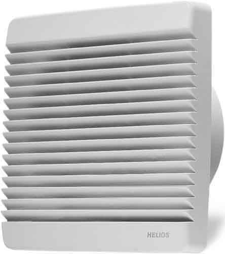 Weiße Ventilator-Abdeckung mit horizontalen Lamellen