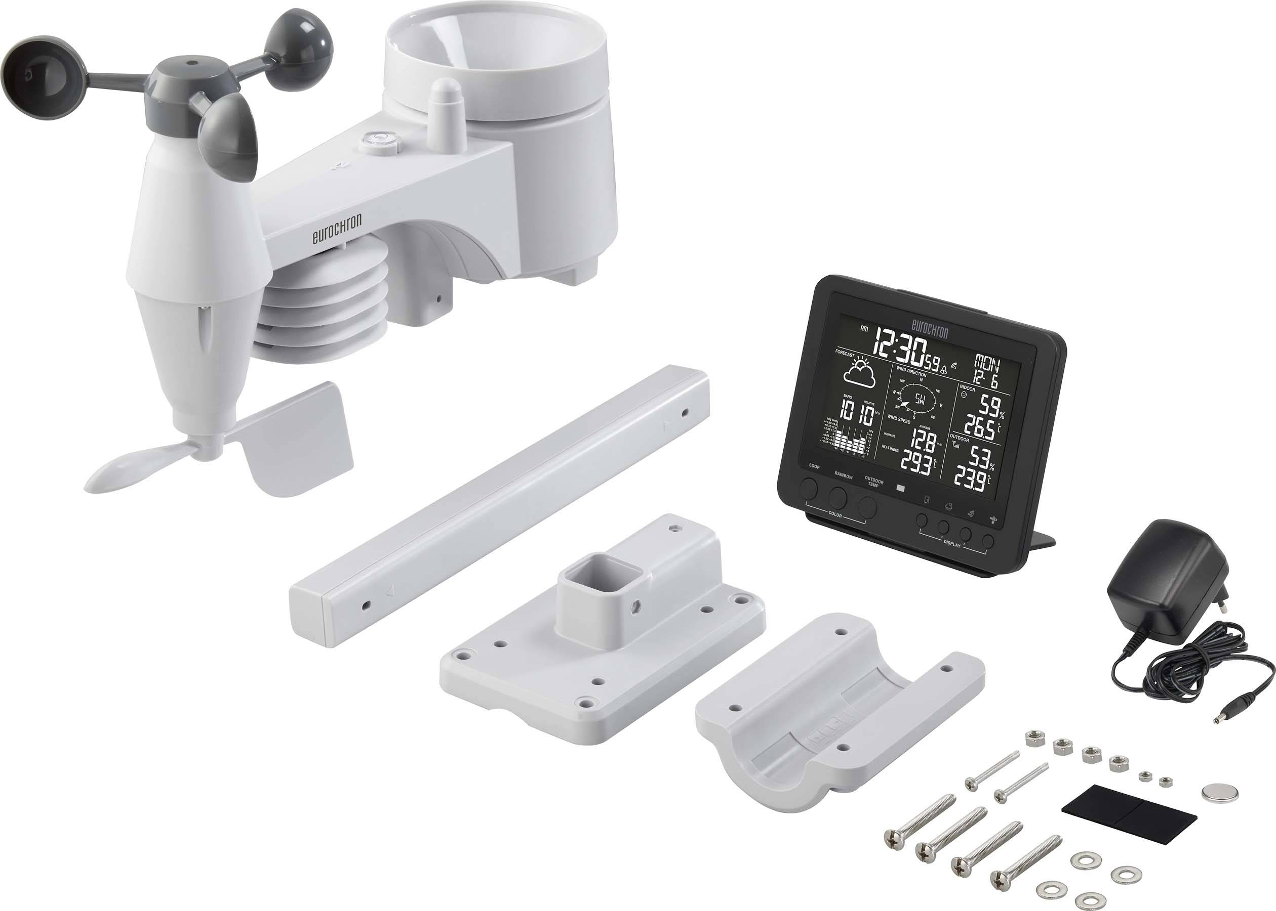 Eurochron RC Pro EC-4596440 Funk-Wetterstation Vorhersage für 12 bis 24 Stunden