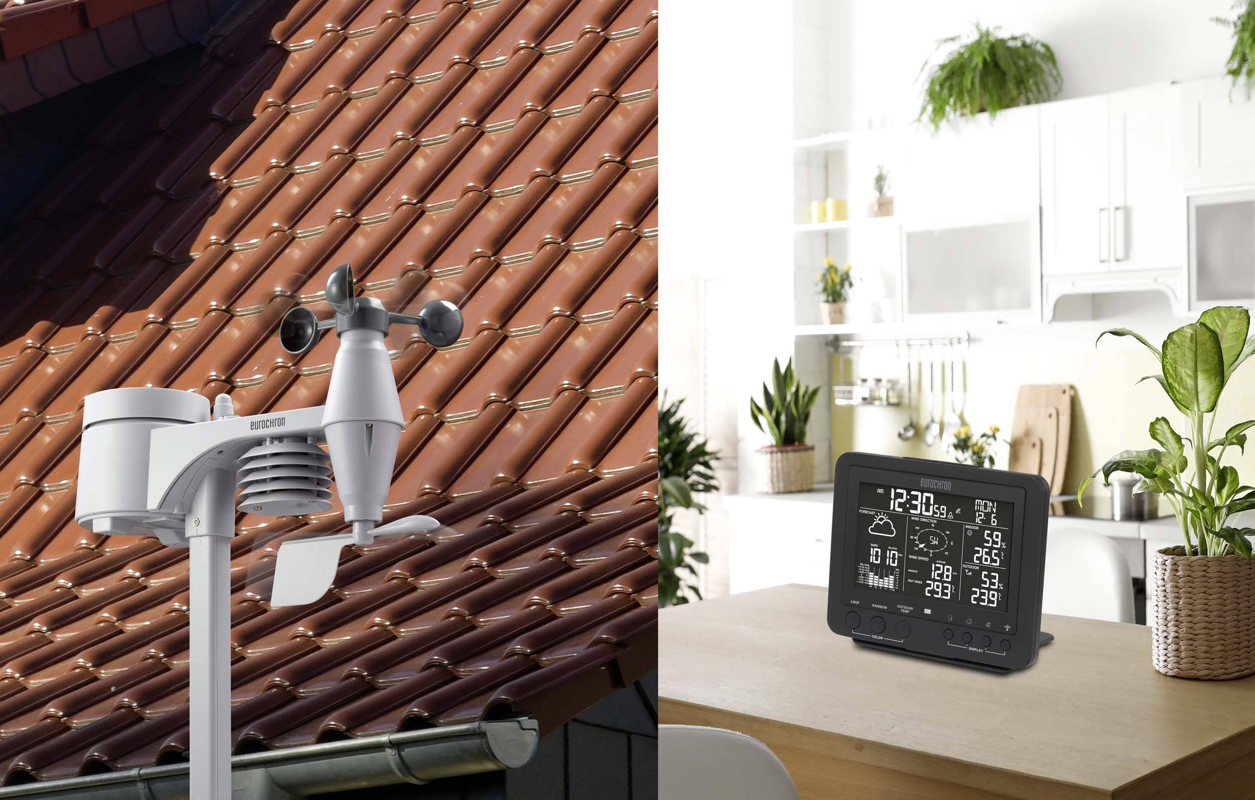 Eurochron RC Pro EC-4596440 Funk-Wetterstation Vorhersage für 12 bis 24 Stunden