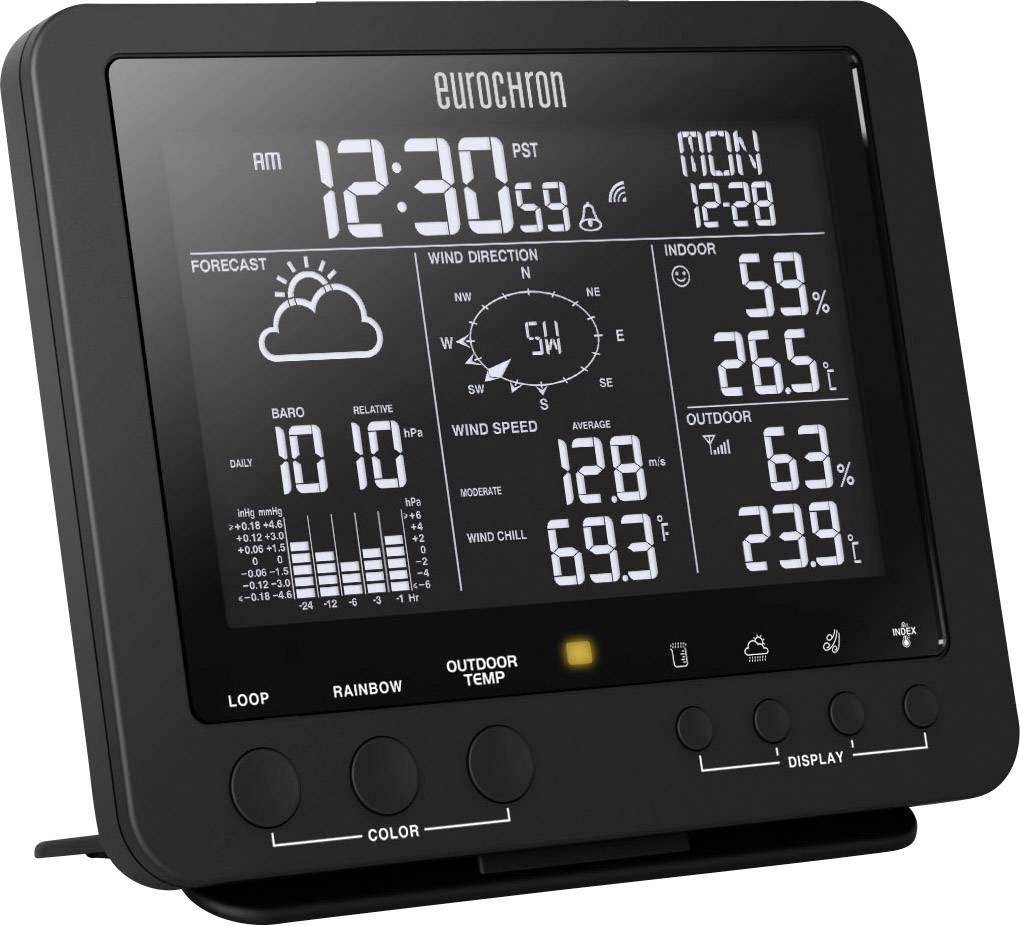 Eurochron RC Pro EC-4596440 Funk-Wetterstation Vorhersage für 12 bis 24 Stunden