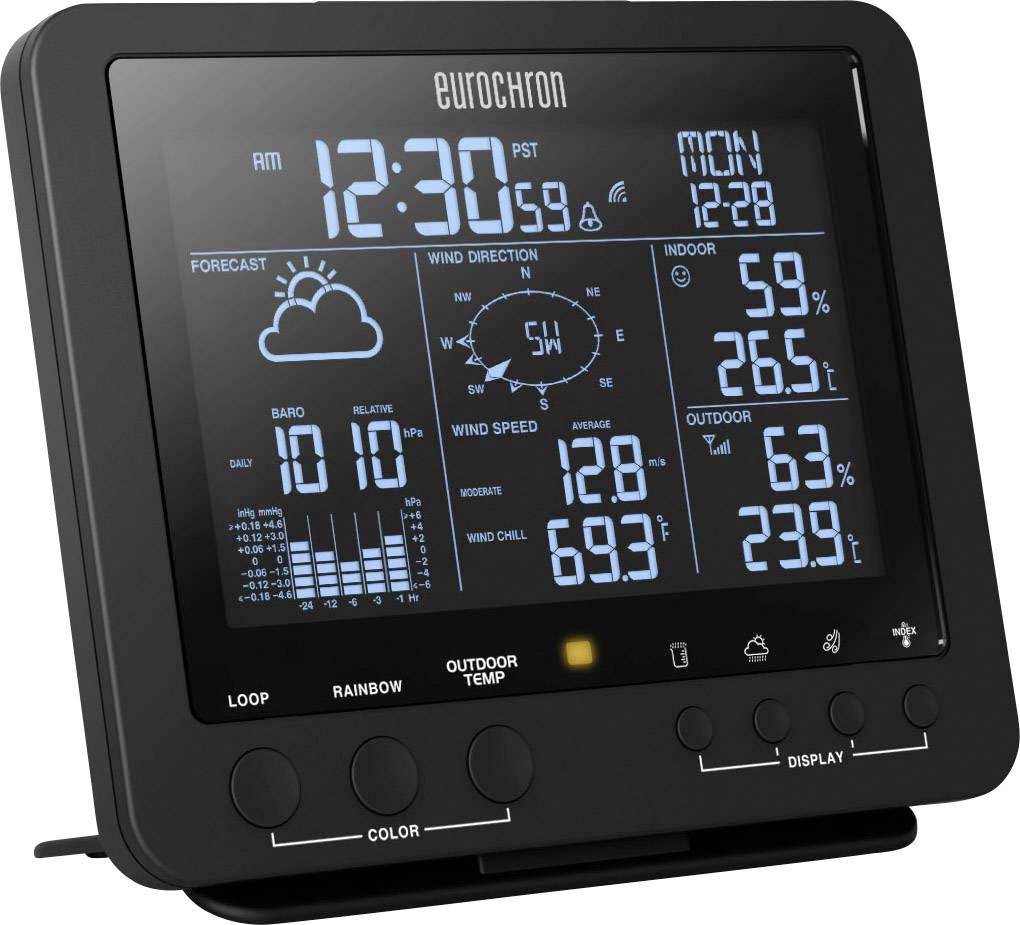 Eurochron RC Pro EC-4596440 Funk-Wetterstation Vorhersage für 12 bis 24 Stunden