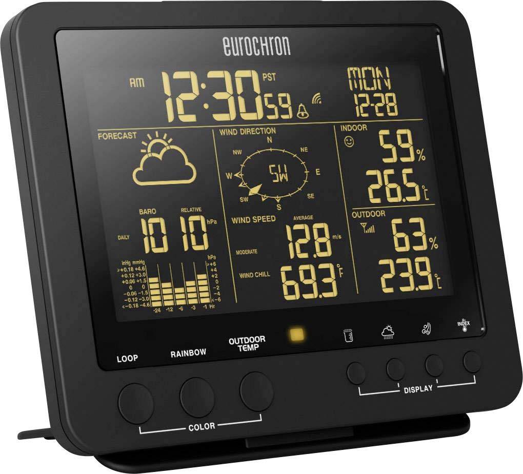Eurochron RC Pro EC-4596440 Funk-Wetterstation Vorhersage für 12 bis 24 Stunden