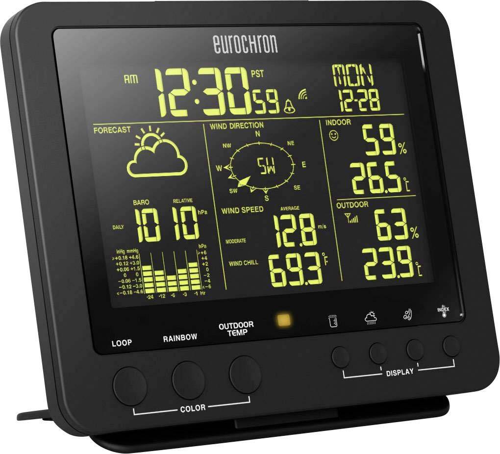 Eurochron RC Pro EC-4596440 Funk-Wetterstation Vorhersage für 12 bis 24 Stunden