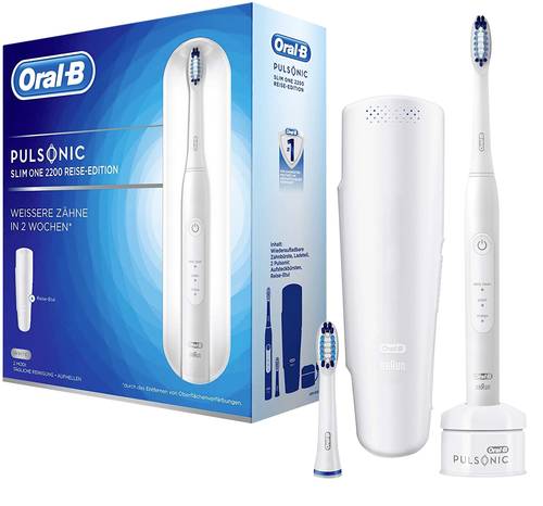 Oral-B Pulsonic Slim One 2200 TravelEdition Elektrische Zahnbürste Rotierend/Oszilierend Weiß