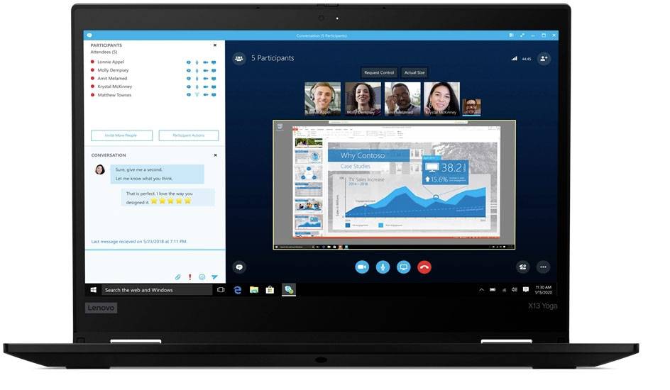 Lenovo 2-in-1 Notebook / Tablet ThinkPad X13 Yoga G1 33.8 cm (13.3 Zoll) Full HD Intel® Core™ i5 i5-10210U 8 GB RAM 256 GB SSD Deutsch, QWERTZ