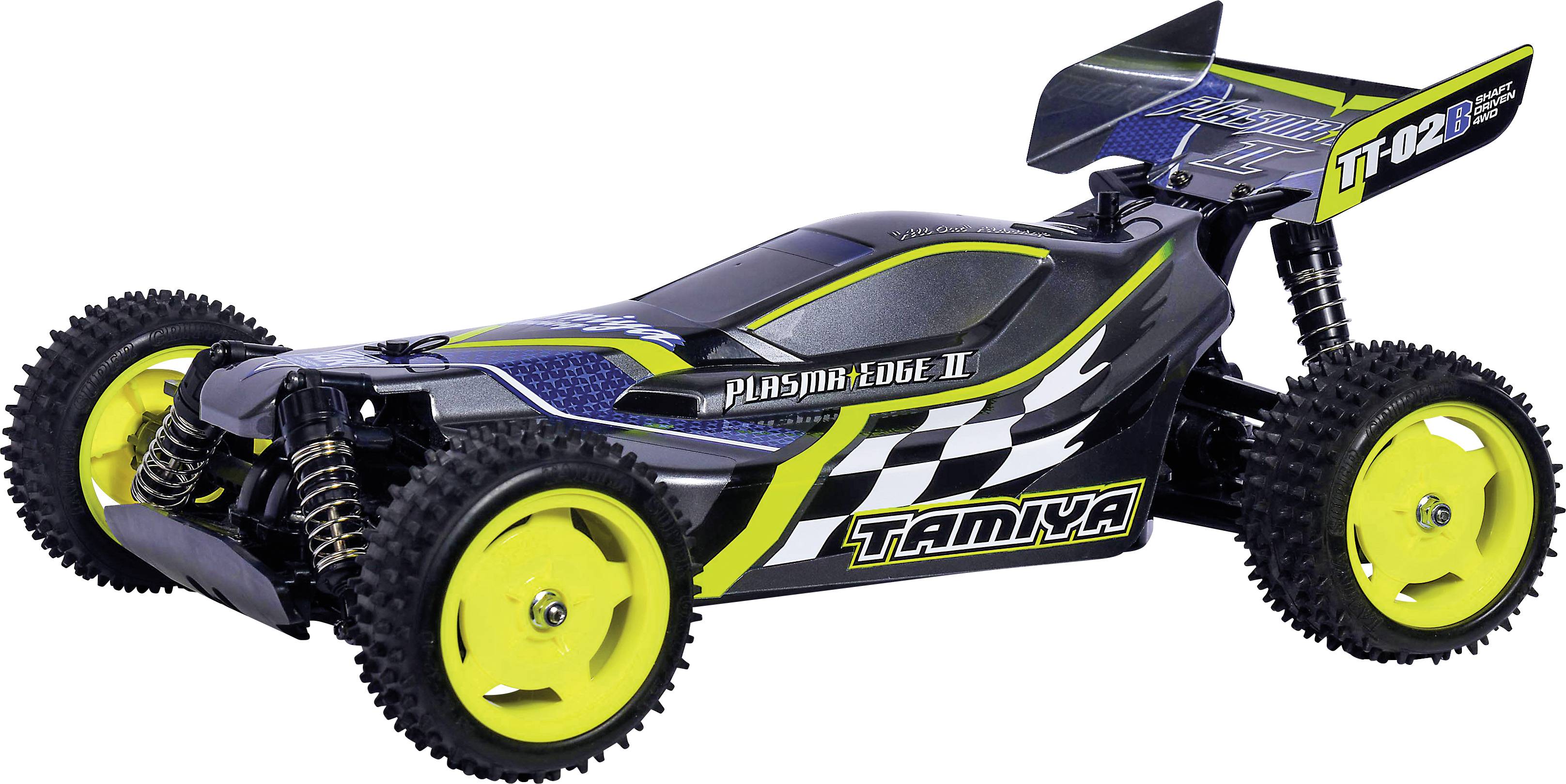Tamiya Plasma Edge II Brushed 1:10 RC Modellauto Elektro Buggy Allradantrieb (4WD) Bausatz Spar-Set 2,4GHz Exklusiv Set