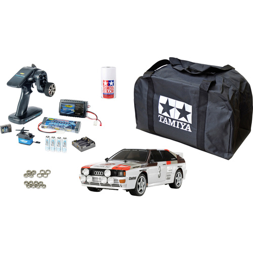 Tamiya TT-02 Audi Quattro Rally Brushed 1:10 RC Modellauto Elektro Straßenmodell Allradantrieb (4WD) Bausatz Spar-Set 2,4GHz