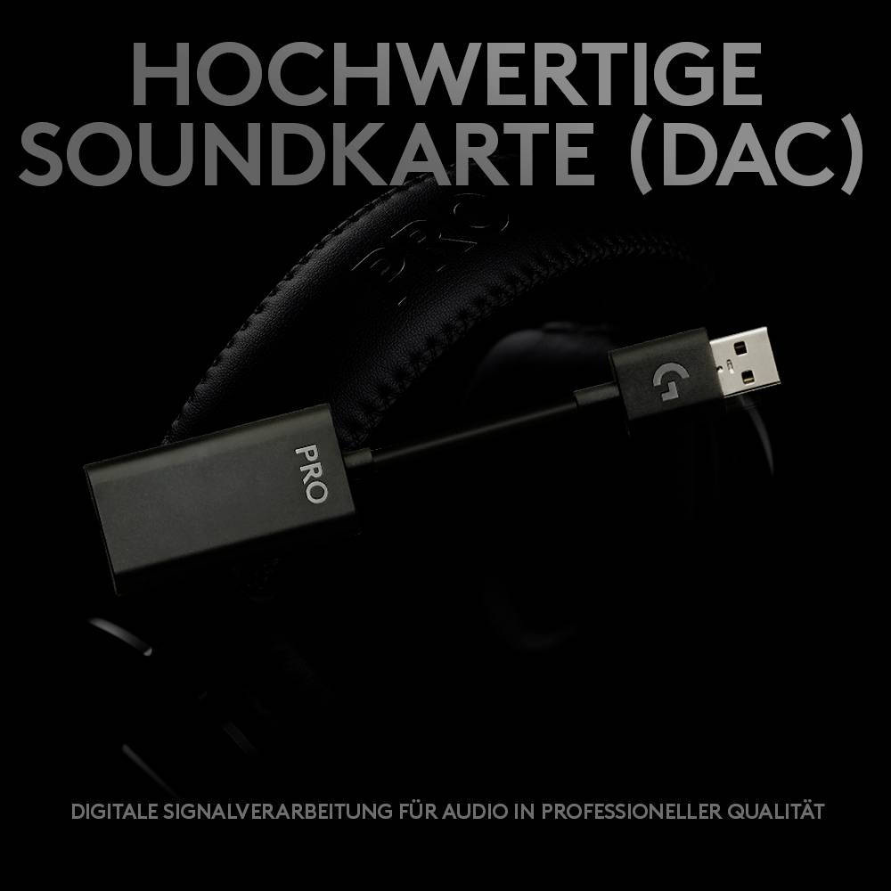 Logitech Gaming G PRO Gaming Over Ear Headset kabelgebunden Stereo Schwarz Noise Cancelling Mikrofon-Stummschaltung
