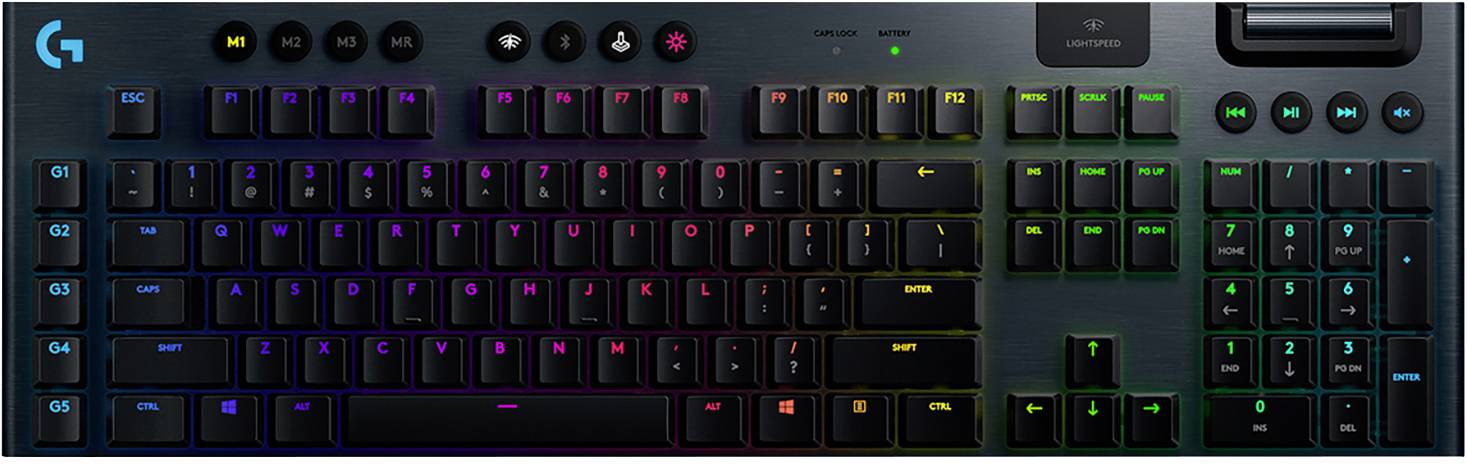 Logitech Gaming G915 Lightspeed TACTILE Kabellos Gaming-Tastatur US-Englisch, QWERTY Schwarz