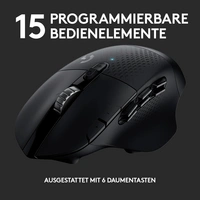 Logitech Gaming G604 Lightspeed Kabellose Gaming-Maus Bluetooth® Optisch Schwarz 15 Tasten 16000 dp Logitech Gaming G604 Lightspeed Kabellose Gaming-Maus Bluetooth® Optisch Schwarz 15 Tasten 16000 dp