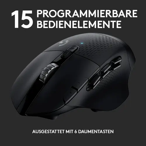 Logitech Gaming G604 Lightspeed Kabellose Gaming-Maus Bluetooth® Optisch Schwarz 15 Tasten 16000 dp Logitech Gaming G604 Lightspeed Kabellose Gaming-Maus Bluetooth® Optisch Schwarz 15 Tasten 16000 dp