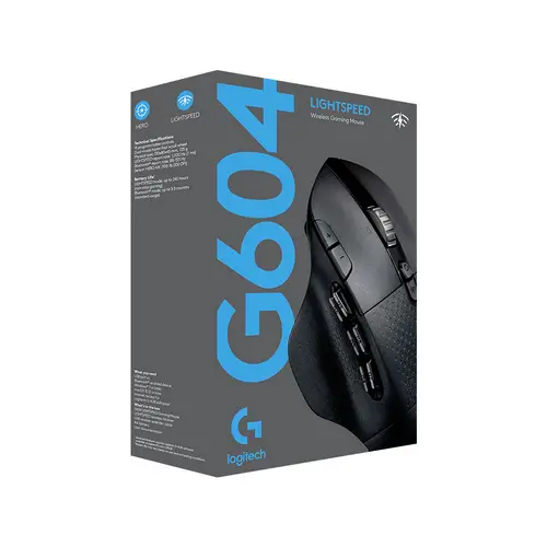 Logitech Gaming G604 Lightspeed Kabellose Gaming-Maus Bluetooth® Optisch Schwarz 15 Tasten 16000 dp Logitech Gaming G604 Lightspeed Kabellose Gaming-Maus Bluetooth® Optisch Schwarz 15 Tasten 16000 dp
