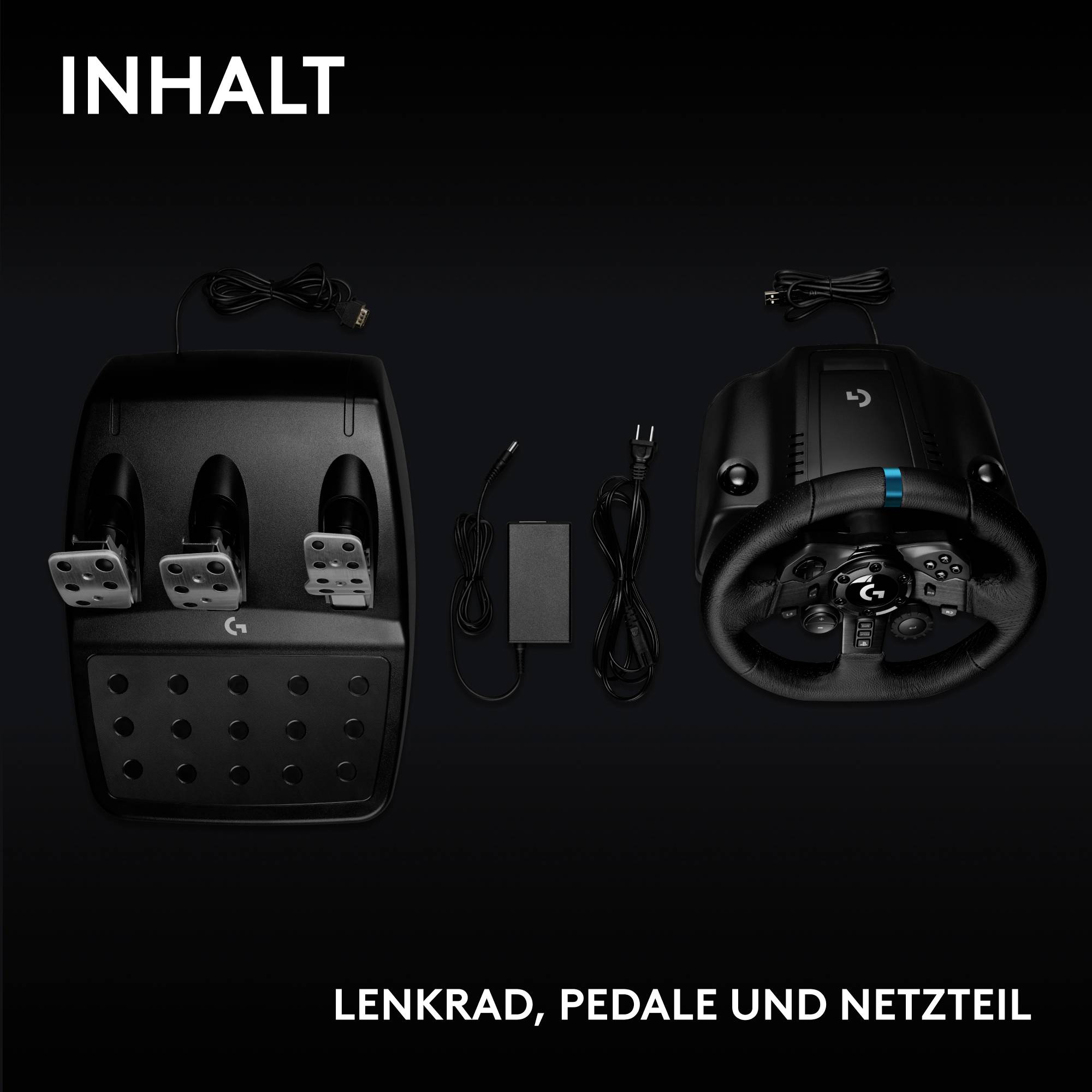 Logitech Gaming G923 Lenkrad USB PlayStation 5, PlayStation 4, PC Schwarz