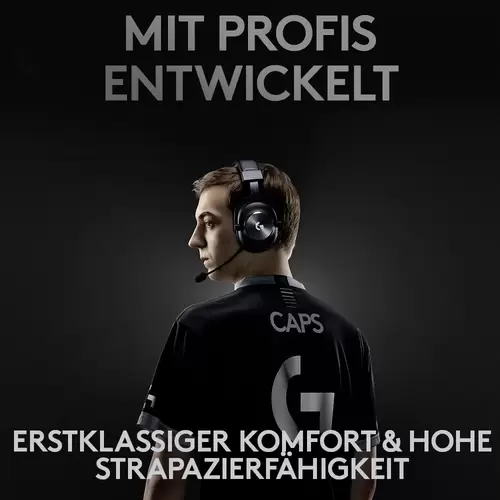 Logitech Gaming PRO X On Ear Headset Funk 7.1 Surround Schwarz Lautstärkeregelung, Mikrofon-Stummschaltung Gaming Logitech Gaming PRO X On Ear Headset Funk 7.1 Surround Schwarz Lautstärkeregelung, Mikrofon-Stummschaltung Gaming