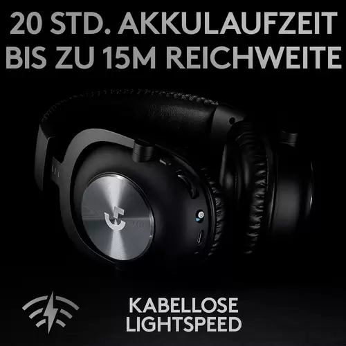 Logitech Gaming PRO X On Ear Headset Funk 7.1 Surround Schwarz Lautstärkeregelung, Mikrofon-Stummschaltung Gaming Logitech Gaming PRO X On Ear Headset Funk 7.1 Surround Schwarz Lautstärkeregelung, Mikrofon-Stummschaltung Gaming