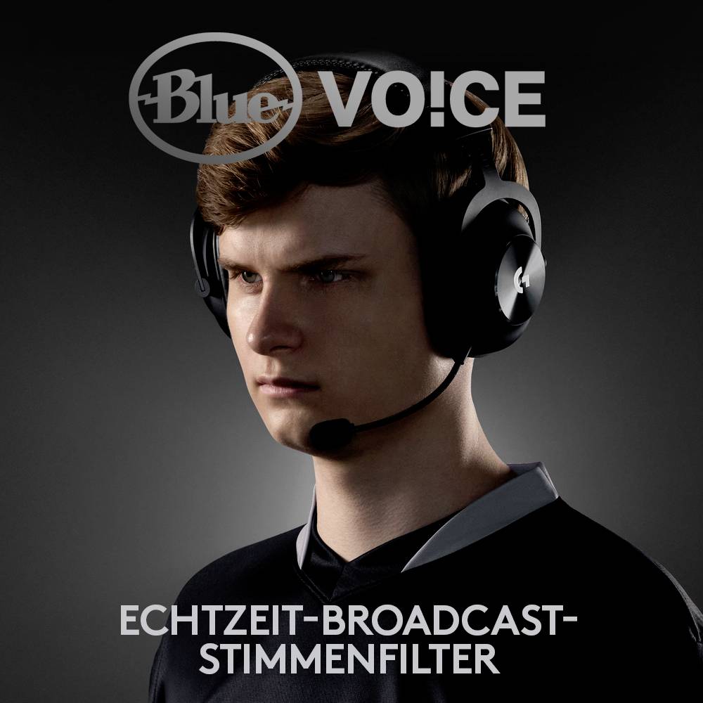 Logitech Gaming PRO X On Ear Headset Funk 7.1 Surround Schwarz Lautstärkeregelung, Mikrofon-Stummschaltung Gaming