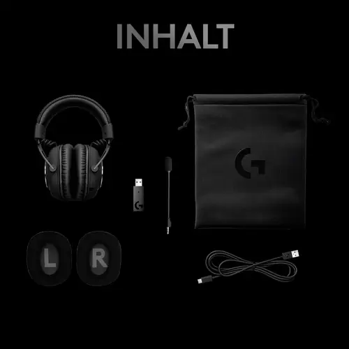 Logitech Gaming PRO X On Ear Headset Funk 7.1 Surround Schwarz Lautstärkeregelung, Mikrofon-Stummschaltung Gaming Logitech Gaming PRO X On Ear Headset Funk 7.1 Surround Schwarz Lautstärkeregelung, Mikrofon-Stummschaltung Gaming