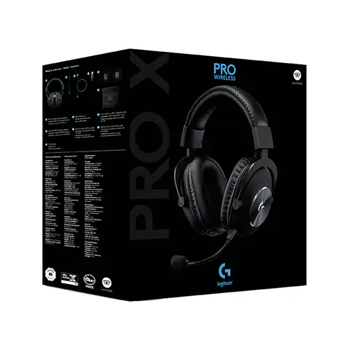 Logitech Gaming PRO X On Ear Headset Funk 7.1 Surround Schwarz Lautstärkeregelung, Mikrofon-Stummschaltung Gaming Logitech Gaming PRO X On Ear Headset Funk 7.1 Surround Schwarz Lautstärkeregelung, Mikrofon-Stummschaltung Gaming