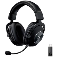 Logitech Gaming PRO X On Ear Headset Funk 7.1 Surround Schwarz Lautstärkeregelung, Mikrofon-Stummschaltung Gaming Logitech Gaming PRO X On Ear Headset Funk 7.1 Surround Schwarz Lautstärkeregelung, Mikrofon-Stummschaltung Gaming