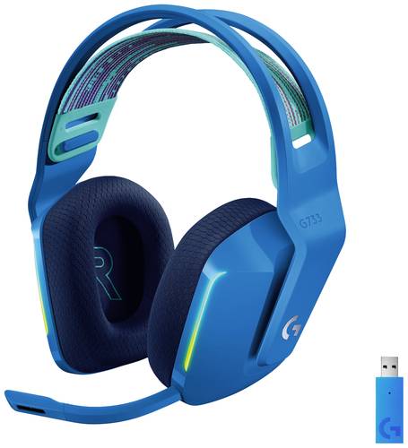 Logitech Gaming G733 LIGHTSPEED Gaming On Ear Headset Funk 7.1 Surround Blau Lautstärkeregelung  - Onlineshop Voelkner
